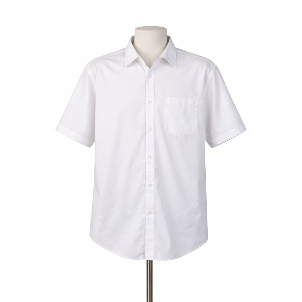 Stylus White Short Sleeve Button Down Shirt Men’s XL Casual Pocket